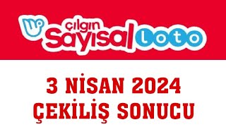 Çılgın Sayısal Loto Çekiliş Sonuçları 3 Nisan 2024 [upl. by Steere576]