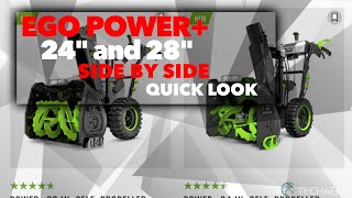 EGO Power 28quot and 24quot Self Propelled Snow Blowers Side by Side [upl. by Weed]