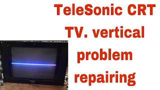 Telesonic crt tv vertical problem repairing down [upl. by Normand]