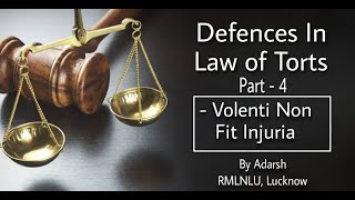 Law of Torts Volenti non fit injuria  General defences in tort [upl. by Kosey]