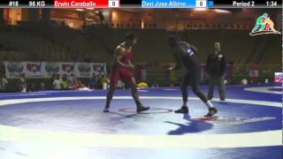 Pan Am 2012 GR 96 KG Semifinal Erwin Caraballo VEN vs Davi Jose Albino BRA [upl. by Hare]