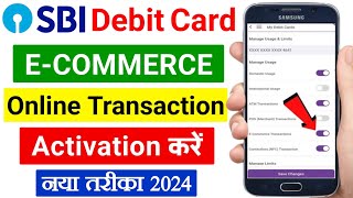 How to activate sbi Debit Card for online transaction  sbi debit card Ecom transaction activate [upl. by Nahtal]