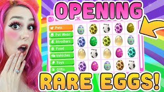 Can I Open EVERY EGG Ever In Adopt Me RARE LEGENDARY PETS [upl. by Emanuel454]