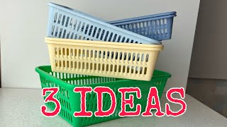 BOUGHT CHEAP PLASTIC BASKETS AND TURNED THEM INTO A TREASURE 😍 DIY BASKET [upl. by Salinas]