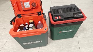 Parkside Electric Cooling Box PKB 20Li A1 vs Metabo KB 18 BL  Parkside AkkuKühlbox [upl. by Ginsburg]