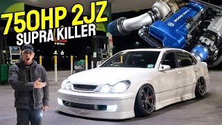 750HP BIG TURBO 2JZ TOYOTA ARISTO  The SLEEPER Supra Killer [upl. by Naujek]