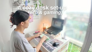 cozy workfromhome setup 🖥️ whats in my work bag wfh tips living alone in the philippines ⟡₊ ⊹ [upl. by Wolram]