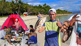 Hari ke 14 di PULAU TERPENCIL Hasil alamnya Kaya Nangkap Sotong amp Ikan pakai alat seadanya [upl. by Adnarom]