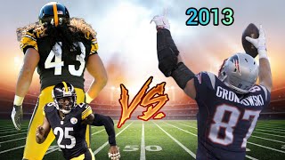 Rob Gronkowski vs Troy Polamalu amp Ryan Clark 2013  TE vs S Matchup [upl. by Shaina54]