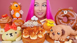 ASMR CHOCOLATE DESSERTS REALISTIC CAKES DONUTS SWEET FOOD MUKBANG 초콜릿 디저트 먹방 [upl. by Fidole]