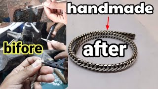 The making of a silver bracelet 8 cara membuat rantai gelangben junior mini [upl. by Gradey]