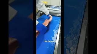 Fish skin removal machine fishfactory seafoodprocessing fishing fishprocessing food [upl. by Elbys]