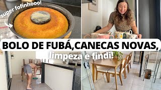 BOLO DE FUBÁ COM QUEIJO MUITO FÁCIL DE FAZER CANECAS NOVAS PARA MINHA COLEÇÃO E UM POUCO DO FINDI [upl. by Adeehsar490]