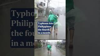 Thousands flee as fourth typhoon in a month hits Philippines [upl. by Appleton]