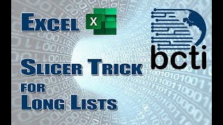 Microsoft Excel  Slicer Trick for Long Lists [upl. by Goodden70]