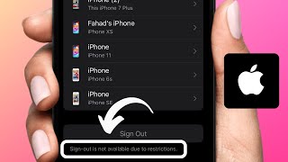 How to Fix Sign Out Is Not Available Due To Restrictions On iPhone [upl. by Damiani812]