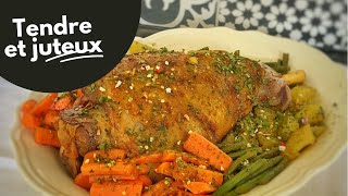 Gigot d’agneau au four Une viande tendre et moelleuse délicieusement parfumée [upl. by Starlin]