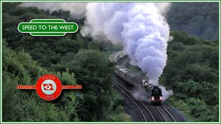 35028 Clan Line takes on Sapperton Bank by force on The Cathedrals Express  200812 [upl. by Marlee]