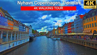 Copenhagen Denmark  Nyhavn Walking Tour  4K Scenic Waterfront Walk Travel Europe [upl. by Kidd]