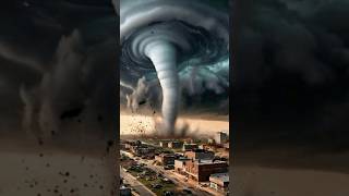 Tornado Damage by AI Created 😱 60fps 4k Sound Design shorts viral tornado [upl. by Lohse442]