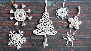 DIY Christmas Tree Macrame Ornament Tutorial [upl. by Eolc]