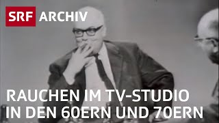 Rauchen als Selbstverständlichkeit im TV  Fernsehen früher  SRF Archiv [upl. by Nioe239]