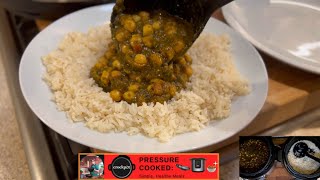 Easy Crockpot Express Chana Masala amp Rice  Quick amp Delicious Indian Recipe [upl. by Eelasor]