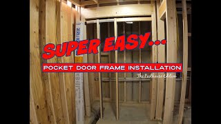 Super Easy pocket door frame installation [upl. by Axia]