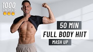 50 Min Full Body HIIT Workout  Burn 1000 Calories Fat Burning At Home [upl. by Sirotek660]