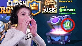 2x LEGENDARY CARDS IN SUPER MAGICAL CHEST  Clash Royale [upl. by Nnave]