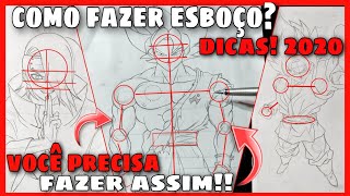 fantástico Como fazer esboço  Dicas de esboço  como melhorar os traços [upl. by Ayekin64]