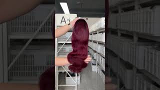 Omber color 99j wig😍 lacewigs colorwigs hdlace hairstyle humanhair wigs wigmaker [upl. by Colombi]