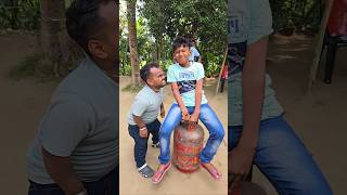 Padne ke gas cylinder bharane ki competition new version💥😜🤣😱😎shorts shortvideo comedy funny [upl. by Brian]