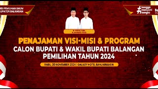 LIVE Debat Publik Kedua Pasangan Calon Bupati amp Wakil Bupati Balangan Tahun 2024 [upl. by Ashbaugh835]