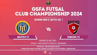 MATCH 1  MASTER FFC VS DODGERS FC  SENIOR MENS  GSFA FUTSAL CLUB CHAMPIOSHIPS 2024 [upl. by Lydon]