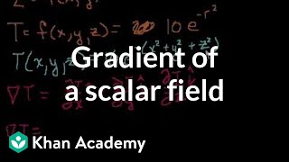 Gradient of a scalar field  Multivariable Calculus  Khan Academy [upl. by Adnil235]