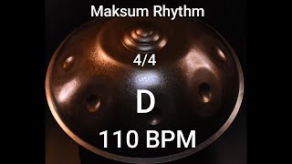 Maksum Base rítmica 44 Handpan D 110 bpm [upl. by Ramraj]