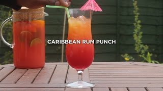 FRUITY Caribbean RUM PUNCH recipe Made EASY [upl. by Erdei763]