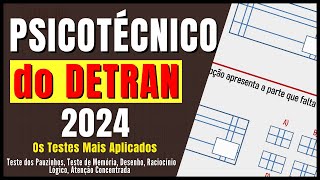 PSICOTÉCNICO do DETRAN 2024 OS TESTES MAIS APLICADOS no EXAME PSICOLÓGICO do DETRAN 2024 [upl. by Eissirhc]