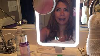 Fancii LED Makeup Vanity Mirror with 3 Light Setting and 15x Magnifying Mirror  Choose Between Soft [upl. by Lladnor]