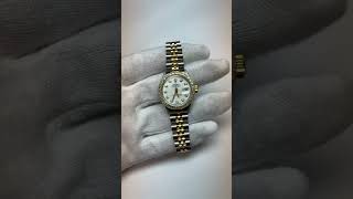 Rolex Silver Diamond Dial Datejust Women Watch Two Tone Bracelet [upl. by Moran775]