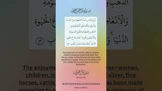 Surah Al’Imrân with English Translation 314 quran surah surahimran englishtranslation shorts [upl. by Niwrad748]