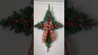 Christmas Wreath Make w Dollar Tree Christmas trees and holiday decor doordecor happyholidays [upl. by Kcitrap]