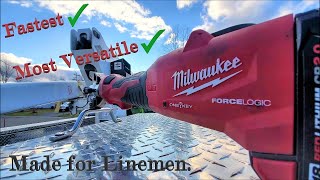 Milwaukee Force Logic 6T Linear Utility Crimper [upl. by Onihc]