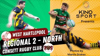 West Hartlepool Vs Consett Rugby Club  KinoSport Rugby [upl. by Negyam]