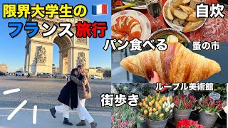 【フランス】限界大学生パリへ行く🇫🇷パン食べまくり🥐 [upl. by Eileme]