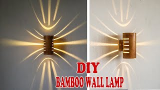 Modern Lighting Ideas From Bamboo  Wall Lamp Design Spotlight From Bamboo  BinCrafts [upl. by Esened]