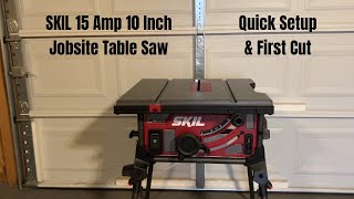 SKIL Portable Jobsite Table Saw TS6307 Setup and First Cut [upl. by Tisbe774]