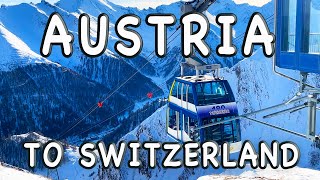 Ski from Austria to Switzerland  Smugglers Run in Ischgl and Samnaun ⛷ [upl. by Llevram820]