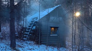 Restoration of an abandoned wooden house in the forest Spending the night alone Part 4 [upl. by Peggi]